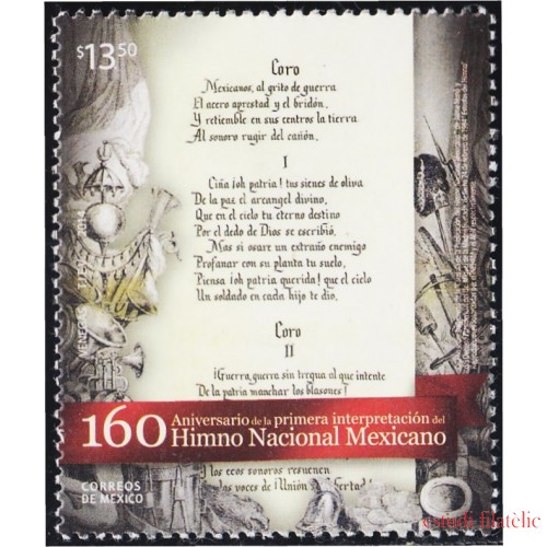 México 2868 2014 160 Aniversario del Himno Nacional MNH