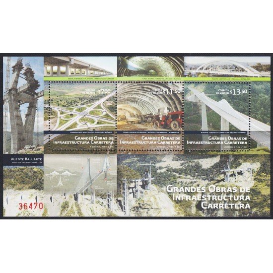 Mexico HB 82 2011 Transporte Grandes infraestructuras MNH Mexico HB 82 2011 Transporte Grandes infraestructuras MNH