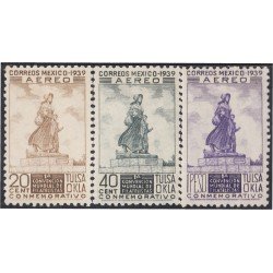 Mexico A- 86/88 1939 Estatua de la mujer pionera en Tulsa MNH