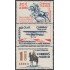 Mexico A- 73/75 1938 Conmemorativo Plan de Guadalupe Hombre Caballo Horse MNH