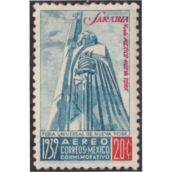 Mexico A- 89 1939 Estatua de la mujer pionera en Tulsa MNH Mexico A- 89 1939 Estatua de la mujer pionera en Tulsa MNH