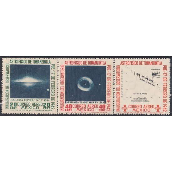 Mexico A- 119/21 1942 Observatorio Astrofísico de Tonanzintla MNH Mexico A- 119/21 1942 Observatorio Astrofísico de Tonanzintla MNH