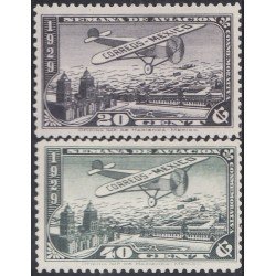 Mexico A- 24/25 1929 Avioneta Airplane MNH Mexico A- 24/25 1929 Avioneta Airplane MNH