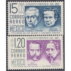 Mexico A- 197/98 1956 Valentín Gómez Melchor Ocampo Ignacio Ramirez León Guzmán MNH Mexico A- 197/98 1956 Valentín Gómez Melchor Ocampo Ignacio Ramirez León Guzmán MNH