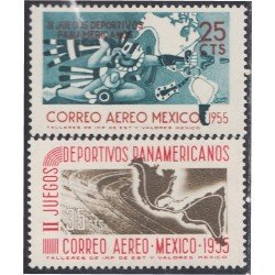 Mexico A- 189/90 1955 II Juegos deportivos Panamericanos MNH Mexico A- 189/90 1955 II Juegos deportivos Panamericanos MNH
