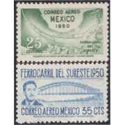 Mexico A- 178/79 1950 Ferrocarril de Sureste MNH