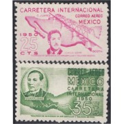 Mexico A- 176/77 1950 Carretera Internacional Benito Juárez MNH