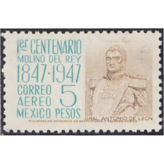 Mexico A- 168 1947 1950 Gral. Antonio de León MNH Mexico A- 168 1947 1950 Gral. Antonio de León MNH