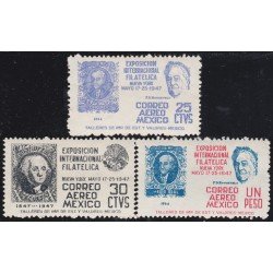 Mexico A- 159/61 1947 Exposición Internacional Filatélica Nueva York MNH Mexico A- 159/61 1947 Exposición Internacional Filatélica Nueva York MNH