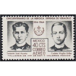Mexico A- 250 1964 Tte José Azueta Cdte Virgilio Uribe MNH Mexico A- 250 1964 Tte José Azueta Cdte Virgilio Uribe MNH