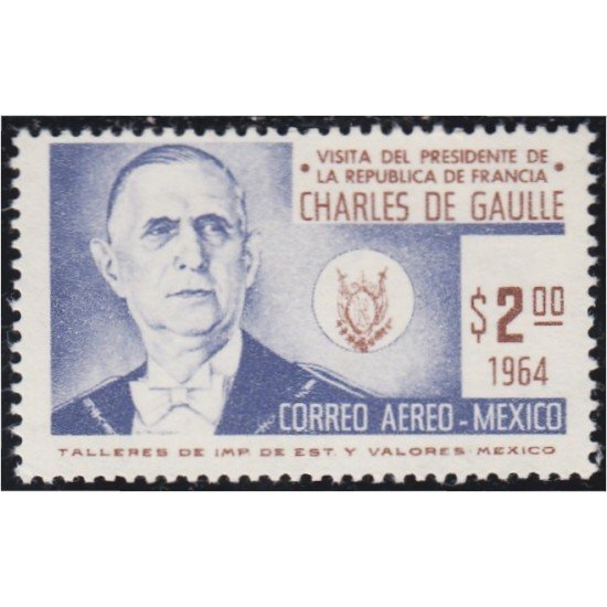 Mexico A- 244 1964 Presidente Charles de Gaulle MNH Mexico A- 244 1964 Presidente Charles de Gaulle MNH