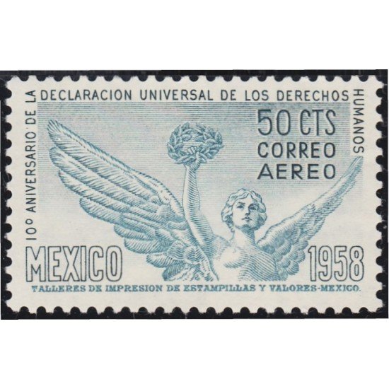 Mexico A- 207 1958 10º Aniversario de la declaración Universal de los Derechos Humanos MNH Mexico A- 207 1958 10º Aniversario de la declaración Universal de los Derechos Humanos MNH