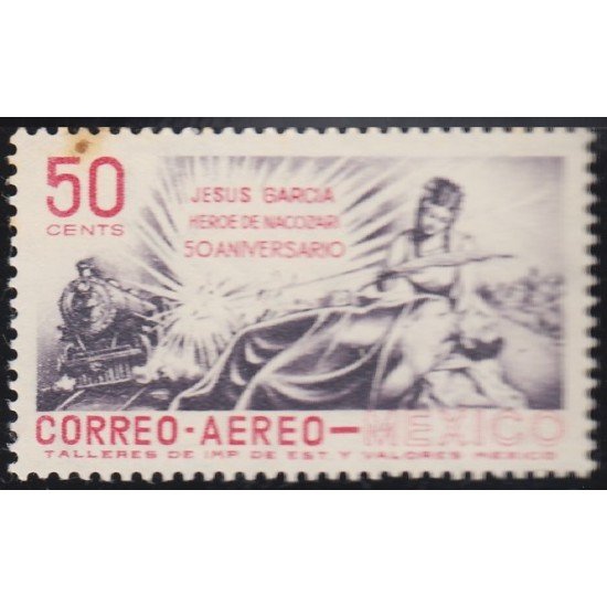Mexico A- 204 1957 Héroe Jesús García MNH