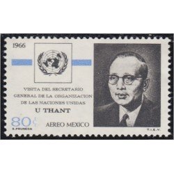 Mexico A- 268 1966 Secretario de la ONU Uthant MNH Mexico A- 268 1966 Secretario de la ONU Uthant MNH