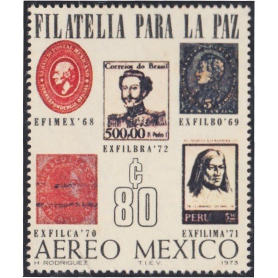 Mexico A- 351 1972 Filatelia para La Paz MNH Mexico A- 351 1972 Filatelia para La Paz MNH