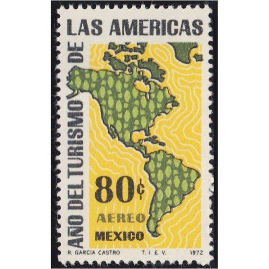Mexico A- 350 1972 Año del turismo de las Américas MNH