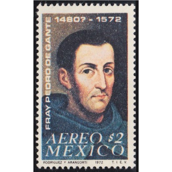Mexico A-346 1972 Fray Pedro de Gante MNH Mexico A-346 1972 Fray Pedro de Gante MNH