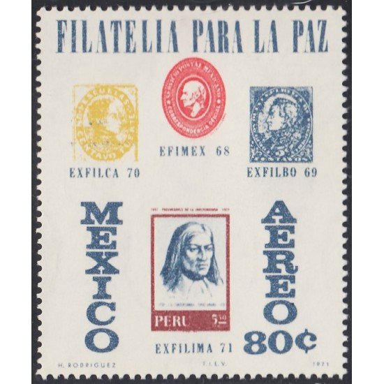 Mexico A- 327 1971 Filatelia para La Paz MNH Mexico A- 327 1971 Filatelia para La Paz MNH