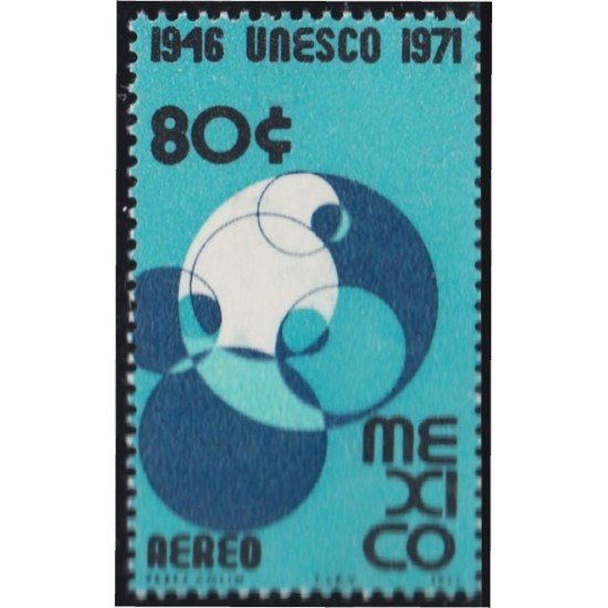 Mexico A- 326 1971 25 Años de la UNESCO MNH Mexico A- 326 1971 25 Años de la UNESCO MNH