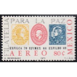 Mexico A- 320 1971 Filatelia para la paz MNH Mexico A- 320 1971 Filatelia para la paz MNH
