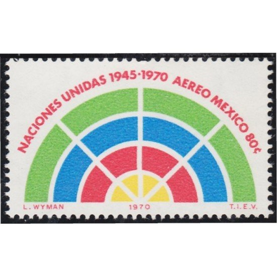 Mexico A- 311 1970 Organización de Naciones Unidas MNH Mexico A- 311 1970 Organización de Naciones Unidas MNH