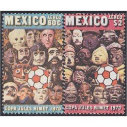 Mexico A- 307/08 1970 Copa Jules Rimet MNH Mexico A- 307/08 1970 Copa Jules Rimet MNH