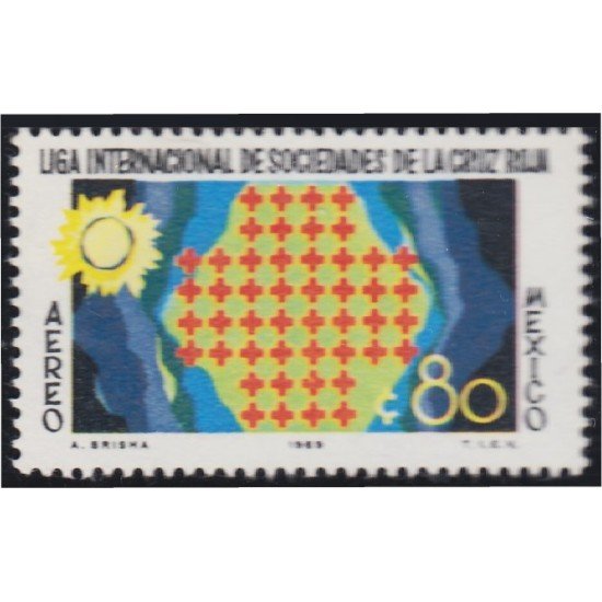 Mexico A- 305 1969 Liga Internacional de Sociedades de La Cruz Roja MNH Mexico A- 305 1969 Liga Internacional de Sociedades de La Cruz Roja MNH