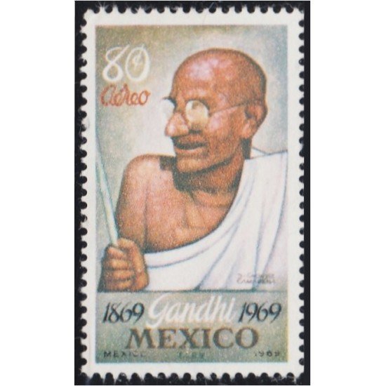 Mexico A- 300 1969 Mahadma Ghandi MNH Mexico A- 300 1969 Mahadma Ghandi MNH