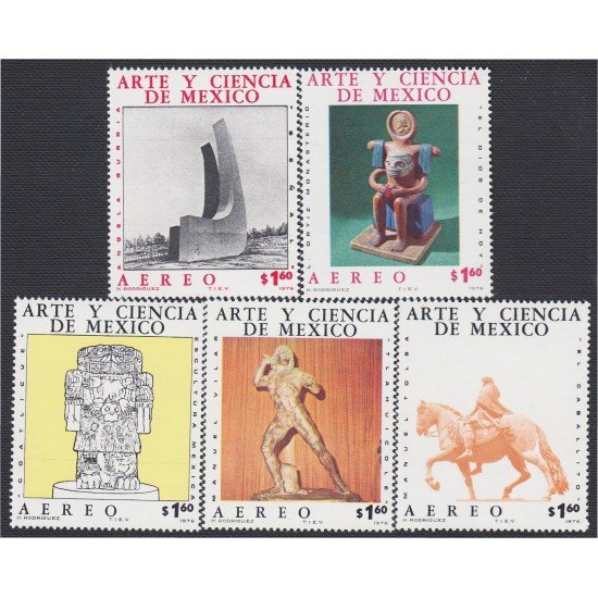 Mexico A- 414/18 1976 Arte y Ciencia MNH Mexico A- 414/18 1976 Arte y Ciencia MNH