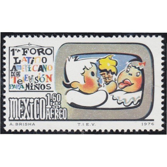 Mexico A- 412 1976 Primer foro latinoamericano de televisión para niños MNH Mexico A- 412 1976 Primer foro latinoamericano de televisión para niños MNH