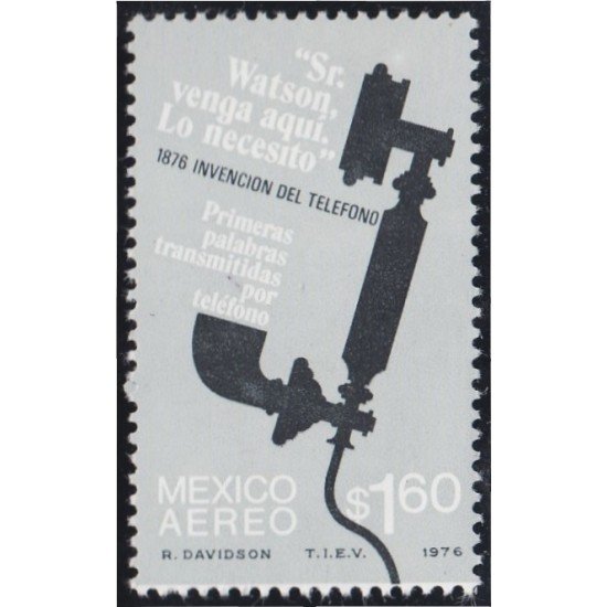 Mexico A- 406 1976 Invención del teléfono MNH