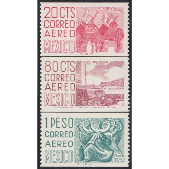 Mexico A- 377/79 1975 Chiapas México DF Puebla MNH Mexico A- 377/79 1975 Chiapas México DF Puebla MNH