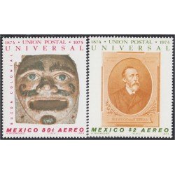 Mexico A- 375/76 1974 Buzón colonial Heinrich Von Stephan MNH Mexico A- 375/76 1974 Buzón colonial Heinrich Von Stephan MNH