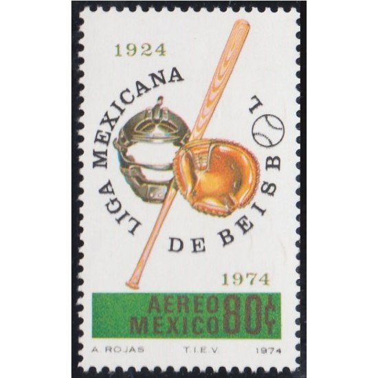 Mexico A- 374 1974 Liga mexicana de beisbol MNH Mexico A- 374 1974 Liga mexicana de beisbol MNH