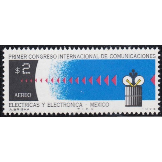 Mexico A- 372 1974 1º Congreso Internacional de Comunicaciones MNH Mexico A- 372 1974 1º Congreso Internacional de Comunicaciones MNH