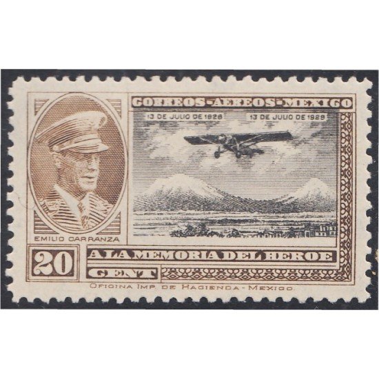 Mexico A- 8 1929 Emilio Carranza Avioneta MH