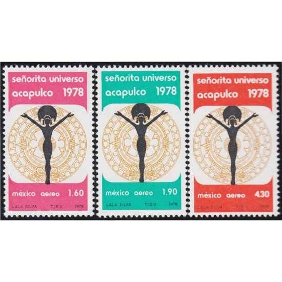 Mexico A- 474/76 1978 Señorita Universo Acapulco MNH Mexico A- 474/76 1978 Señorita Universo Acapulco MNH