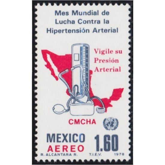 Mexico A- 456 1978 Mes mundial de la lucha contra la hipertensión arterial MNH Mexico A- 456 1978 Mes mundial de la lucha contra la hipertensión arterial MNH