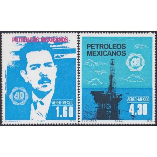Mexico A- 453/54 1978 Petróleos mexicanos MNH