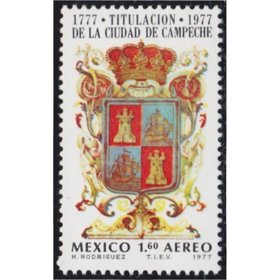 Mexico A- 433 1977 Titulación de la Ciudad de Campeche MNH Mexico A- 433 1977 Titulación de la Ciudad de Campeche MNH