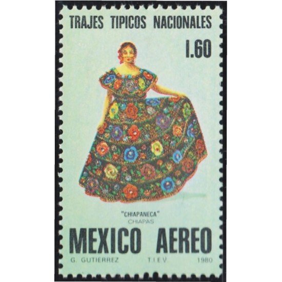 Mexico A- 529 1980 Trajes típicos nacionales MNH Mexico A- 529 1980 Trajes típicos nacionales MNH