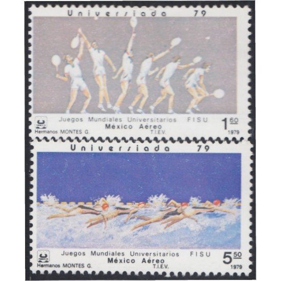 Mexico A- 511/12 1979 Juegos mundiales universitarios MNH Mexico A- 511/12 1979 Juegos mundiales universitarios MNH