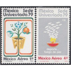 Mexico A -501/02 1979 México Sede Universiada 79 MNH Mexico A -501/02 1979 México Sede Universiada 79 MNH