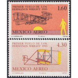 Mexico A- 492/93 1978 1º de los vuelo de los hermanos Wright MNH Mexico A- 492/93 1978 1º de los vuelo de los hermanos Wright MNH