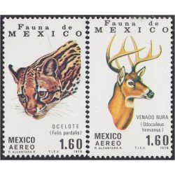 Mexico A- 487/88 1978 Fauna Ocelote y Venado Bura MNH Mexico A- 487/88 1978 Fauna Ocelote y Venado Bura MNH
