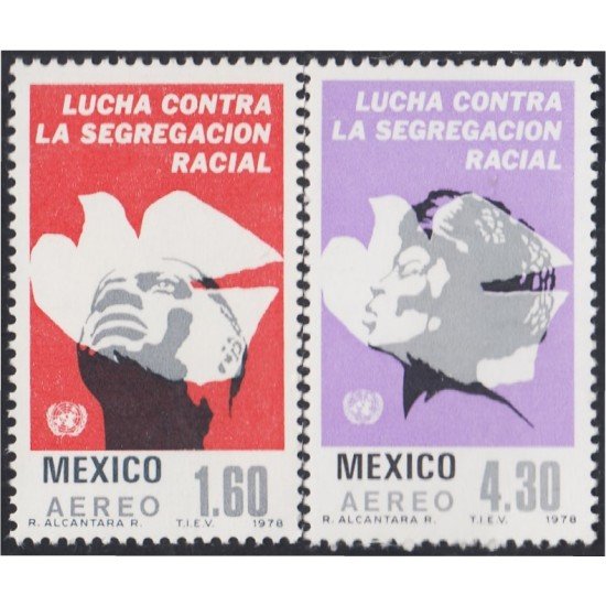 Mexico A- 485/86 1978 Lucha contra la segregación racial MNH Mexico A- 485/86 1978 Lucha contra la segregación racial MNH