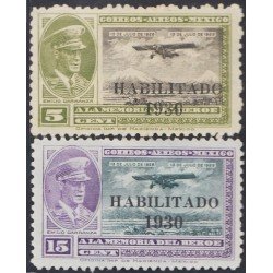 Mexico A- 27/28 1930 Emilio Carranza Avioneta Habilitado MH Mexico A- 27/28 1930 Emilio Carranza Avioneta Habilitado MH