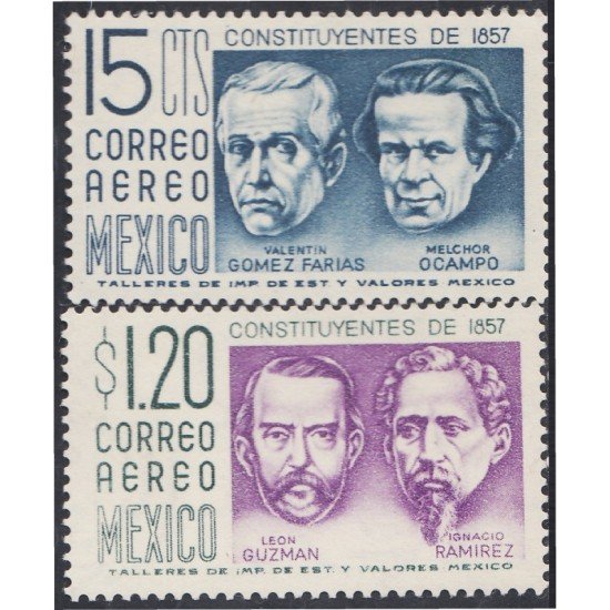 Mexico A- 197/98 1956 Valentín Gómez Melchor Ocampo Ignacio Ramirez León Guzmán MH Mexico A- 197/98 1956 Valentín Gómez Melchor Ocampo Ignacio Ramirez León Guzmán MH