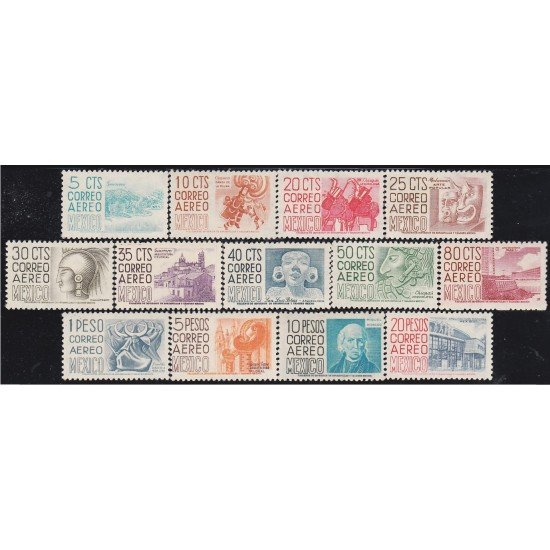 Mexico A- 168A/75C 1950/52 Ciudades de México MH Mexico A- 168A/75C 1950/52 Ciudades de México MH