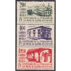 Mexico A- 122/24 1943 IV Centenario de la Fundación de San Miguel de Allende MH Mexico A- 122/24 1943 IV Centenario de la Fundación de San Miguel de Allende MH